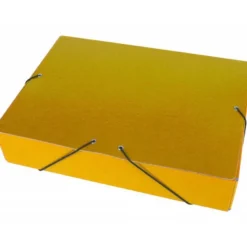 Carpeta de proyectos Liderpapel de carton con gomas amarillo 7cm
