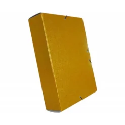 Carpeta de proyectos Liderpapel de carton con gomas amarillo 7cm