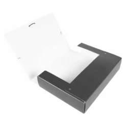 Carpeta de proyectos Liderpapel de carton con gomas gris 7 cm