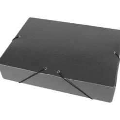 Carpeta de proyectos Liderpapel de carton con gomas gris 7 cm