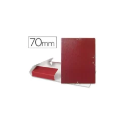 Carpeta de proyectos Liderpapel de carton con gomas rojo 7cm
