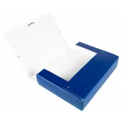 Carpeta de proyectos Liderpapel de carton con gomas azul 7cm