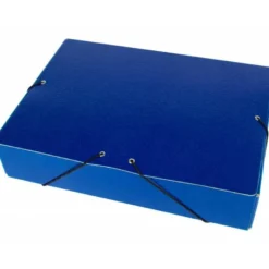 Carpeta de proyectos Liderpapel de carton con gomas azul 7cm