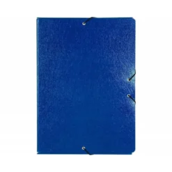 Carpeta de proyectos Liderpapel de carton con gomas azul 7cm