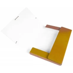 Carpeta de proyectos Liderpapel de carton con gomas. Folio. Amarillo. 3 cm