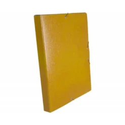 Carpeta de proyectos Liderpapel de carton con gomas. Folio. Amarillo. 3 cm