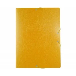 Carpeta de proyectos Liderpapel de carton con gomas. Folio. Amarillo. 3 cm