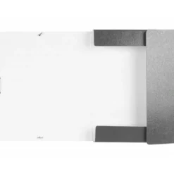 Carpeta de proyectos Liderpapel de carton con gomas. Folio. Gris. 5 cm