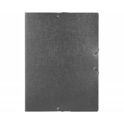 Carpeta de proyectos Liderpapel de carton con gomas. Folio. Gris. 5 cm