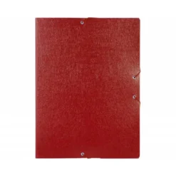 Carpeta de proyectos Liderpapel de carton con gomas. Folio. Rojo. 5 cm