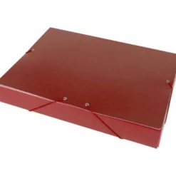 Carpeta de proyectos Liderpapel de carton con gomas. Folio. Rojo. 5 cm