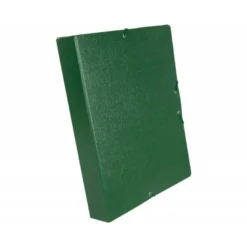 Carpeta de proyectos Liderpapel de carton con gomas. Folio. Verde. 5 cm