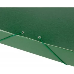 Carpeta de proyectos Liderpapel de carton con gomas. Folio. Verde. 5 cm