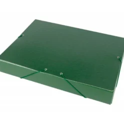Carpeta de proyectos Liderpapel de carton con gomas. Folio. Verde. 5 cm