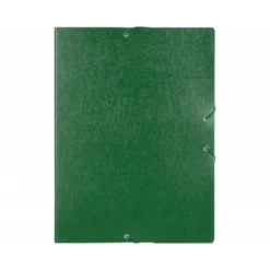 Carpeta de proyectos Liderpapel de carton con gomas. Folio. Verde. 5 cm