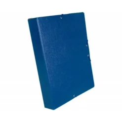 Carpeta de proyectos Liderpapel de carton con gomas. Folio. azul. 5 cm