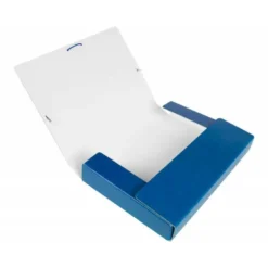 Carpeta de proyectos Liderpapel de carton con gomas. Folio. azul. 5 cm