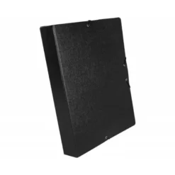 Carpeta de proyectos Liderpapel de carton con gomas. Folio. Negro. 5 cm