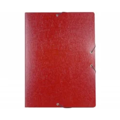 Carpeta de proyectos Liderpapel de carton con gomas. Folio. Rojo. 3 cm