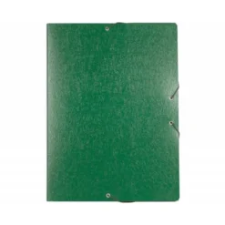 Carpeta de proyectos Liderpapel de carton con gomas. Folio. Verde. 3 cm