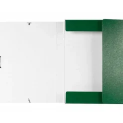 Carpeta de proyectos Liderpapel de carton con gomas. Folio. Verde. 3 cm