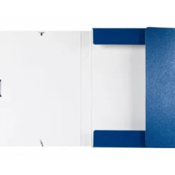 Carpeta de proyectos Liderpapel de carton con gomas. 3 cm. Azul Folio