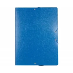 Carpeta de proyectos Liderpapel de carton con gomas. 3 cm. Azul Folio