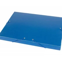 Carpeta de proyectos Liderpapel de carton con gomas. 3 cm. Azul Folio