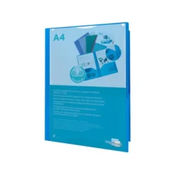 Carpeta dossier con doble bolsa Liderpapel Din A4 color azul