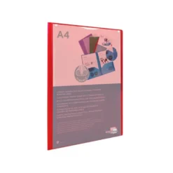 Carpeta dossier con doble bolsa Liderpapel Din A4 color rojo