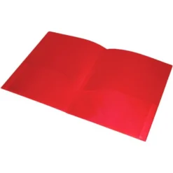 Carpeta dossier con doble bolsa Liderpapel Din A4 color rojo