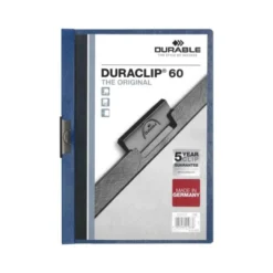 Carpeta dossier con pinza central duraclip Durable 60 hojas Din A4 color azul oscuro