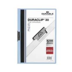 Carpeta dossier con pinza central duraclip Durable 30 hojas Din A4 color azul