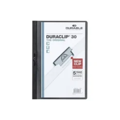 Carpeta dossier con pinza central duraclip Durable 30 hojas Din A4 color negro