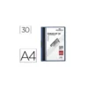Carpeta dossier con pinza central duraclip Durable 30 hojas Din A4 color azul oscuro