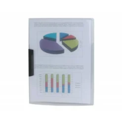 Carpeta dossier con pinza giratoria lateral Liderpapel Din A4 color transparente