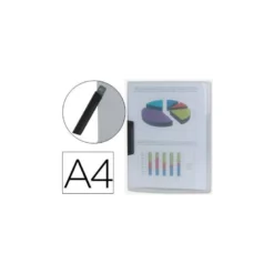 Carpeta dossier con pinza giratoria lateral Liderpapel Din A4 color transparente