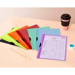 Carpeta dossier con pinza lateral Liderpapel 30 hojas Din A4 color negro