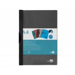 Carpeta dossier con pinza lateral Liderpapel 30 hojas Din A4 color negro