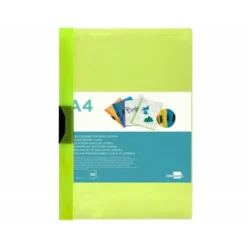 Carpeta dossier con pinza lateral Liderpapel 30 hojas Din A4 color verde frosty