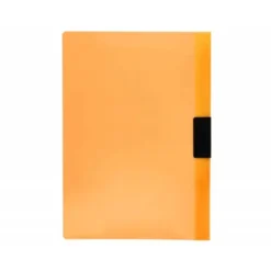 Carpeta dossier con pinza lateral Liderpapel 30 hojas Din A4 color naranja frosty