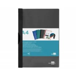 Carpeta dossier con pinza lateral Liderpapel 60 hojas Din A4 color negro