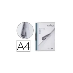 Carpeta dossier con pinza lateral giratoria Durable 30 hojas Din A4 color grafito