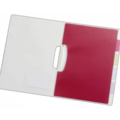 Carpeta dossier 5 separadores pinza lateral Beautone Din A4 color transparente