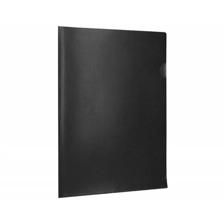 Carpeta dossier uñero Liderpapel DIN A4 polipropileno 180 micras 20 hojas color negra