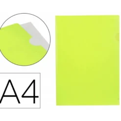 Carpeta dossier uñero Liderpapel DIN A4 polipropileno 180 micras 20 hojas color amarillo
