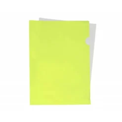 Carpeta dossier uñero Liderpapel DIN A4 polipropileno 180 micras 20 hojas color amarillo