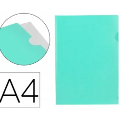 Carpeta dossier uñero Liderpapel DIN A4 polipropileno 180 micras 20 hojas color verde
