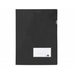 Carpeta dossier uñero Liderpapel DIN A4 polipropileno 180 micras 20 hojas color negro