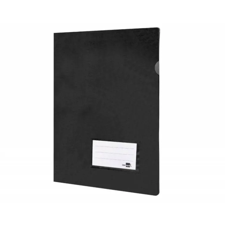 Carpeta dossier uñero Liderpapel DIN A4 polipropileno 180 micras 20 hojas color negro